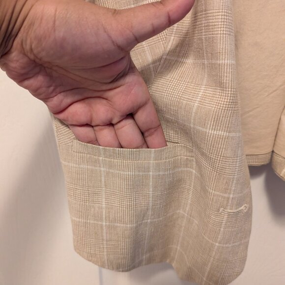 Madewell Linen Stripped  Button Up Vest - Picture 3 of 7